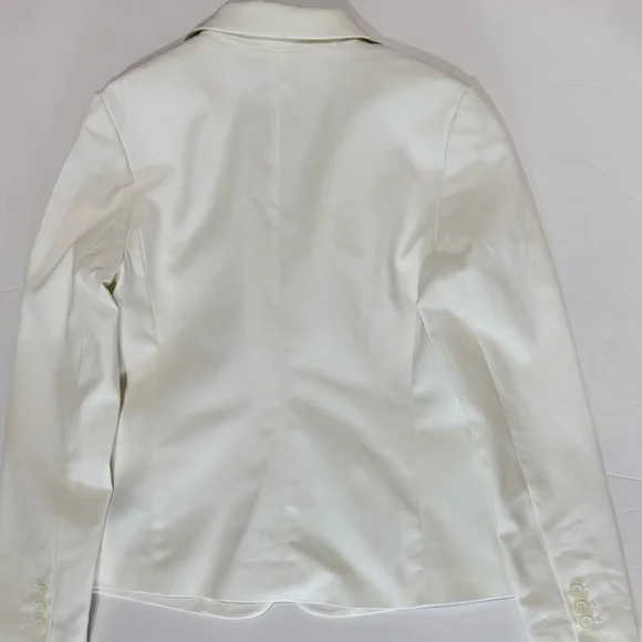 White Blazer Single Button Career Jacket Tailored Workwear Size S - Picture 4 of 6